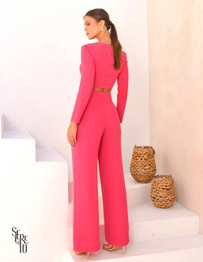 Conjunto Kimi Pantalona e Cropped Pink