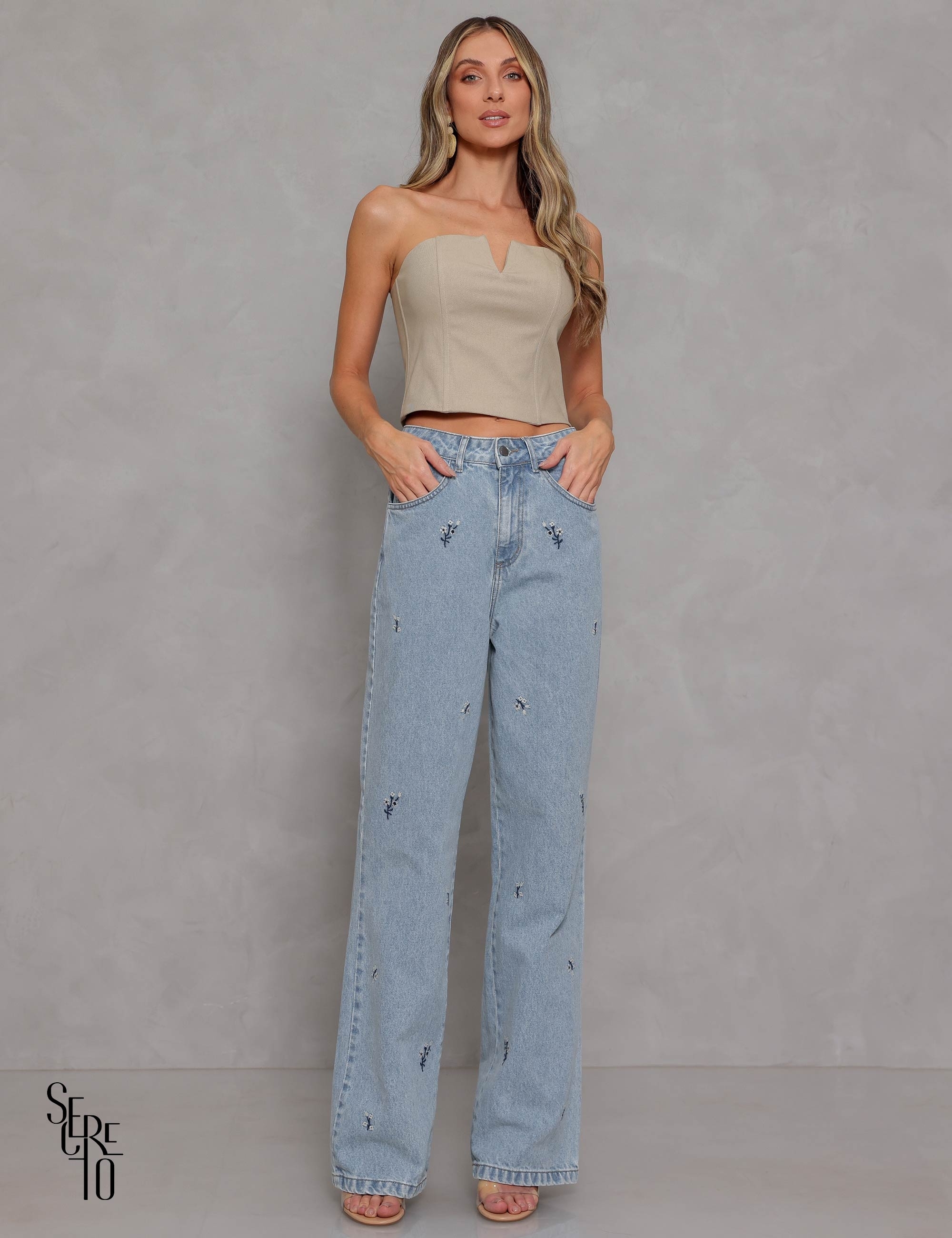 Calça Pantalona  Moda Jeans Feminina – ViaGráfit